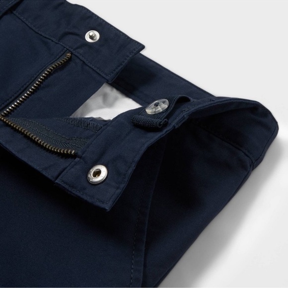 Boys' Regular Fit Flat Front Uniform Shorts - Cat & Jack™ Blue 4 - Picture 3 of 9